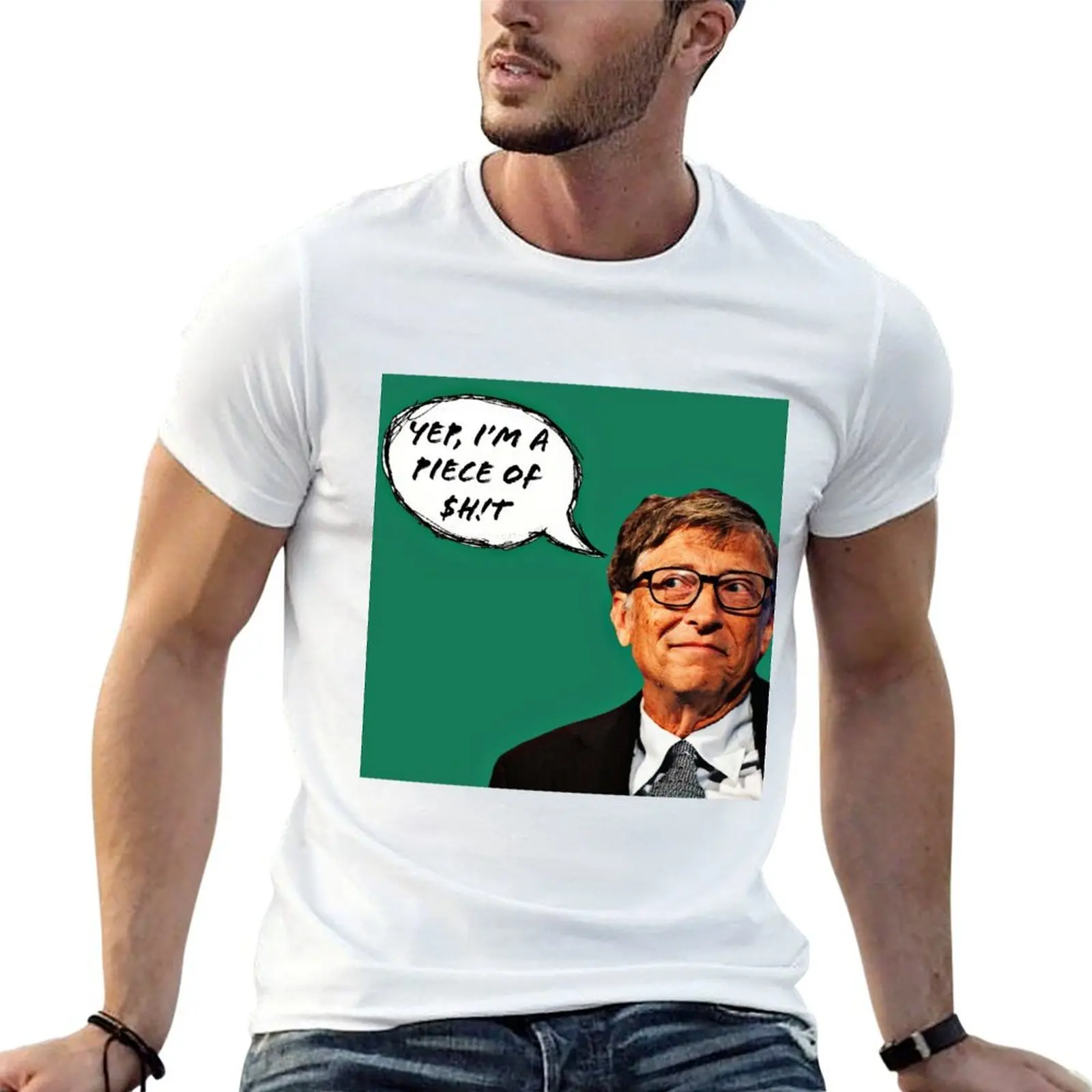 

Bill Gates Truth T-Shirt man t shirts for men cotton tshirt 100% cotton t shirts high quality T-shirt