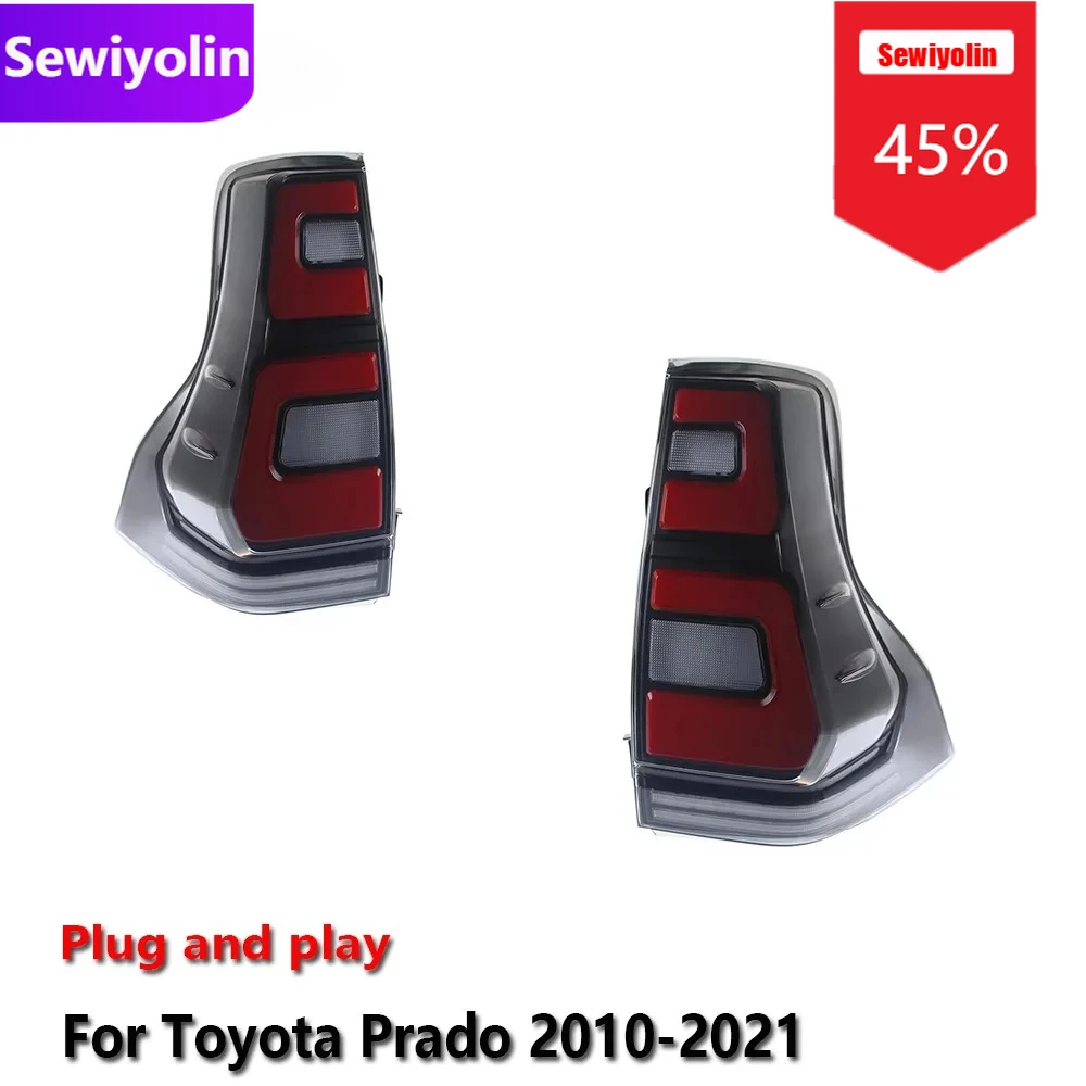 

Car DRL LED Tail Light Assemblies For Toyota Prado 2010-2021 Auto Fog DRL Brake Turn Signal Lamp Plug And Play