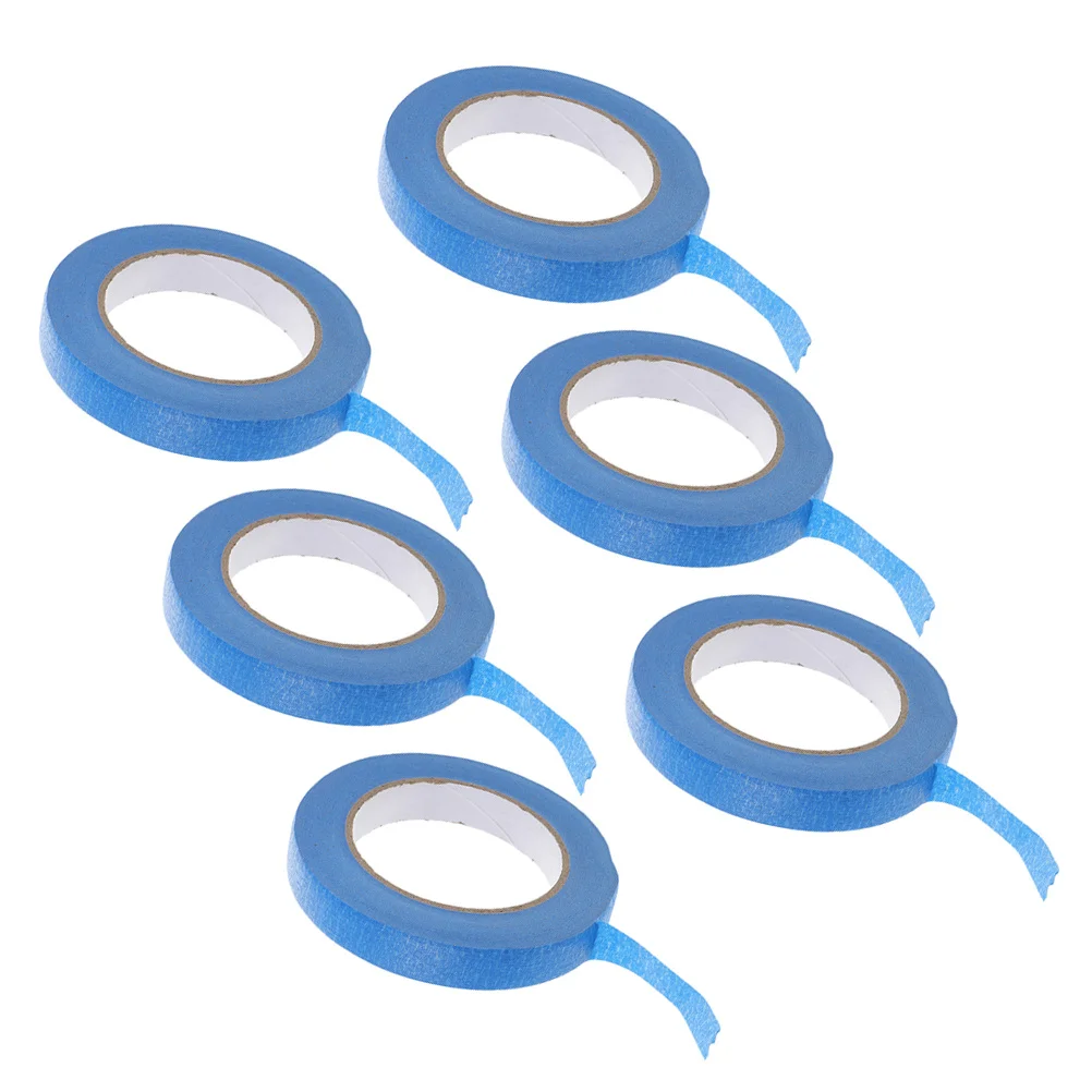 6 لفات من أشرطة الإخفاء طلاء جدران السيارة DIY الحرف المقاومة للدموع ارتداء منحنى التكيف حماية رش الطلاء #3