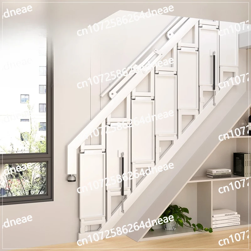 

Customized home wall mounted folding staircase, duplex villa, second floor garage, loft, indoor and outdoor ladder