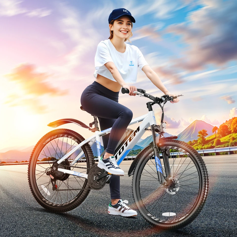 350W Motor Adult Electric Bicycle 65 Torque Electric Mountain Bike 26" Tire, 20MPH 36V10.4AH Mountain & Road Ebike image 10
