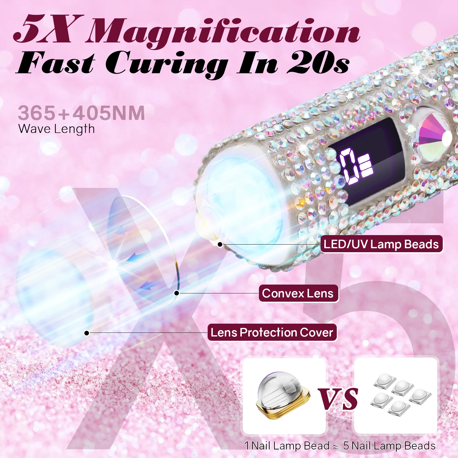 المحمولة البسيطة الأشعة فوق البنفسجية مسمار مصباح ل هلام البولندية سريعة الجافة مصباح يدوي القلم USB مسمار مجفف آلة الأشعة فوق البنفسجية LED مسمار مصباح لأدوات هلام الورنيش