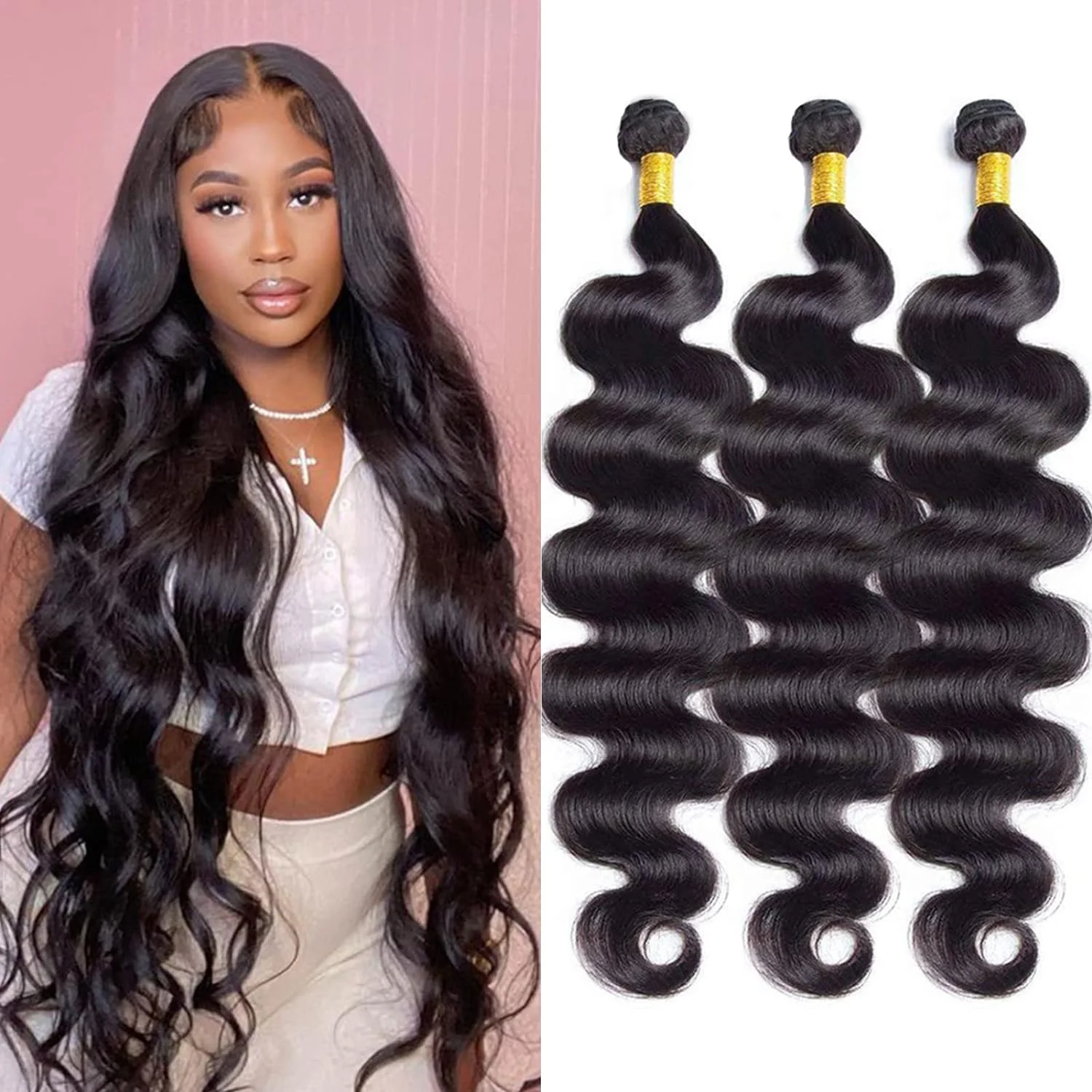 20 22 24 Inch Body Wave 3 4 5 Bundles Brazilian Hair Water Wavy Weave Human Hair Bundles Extensions  For Women