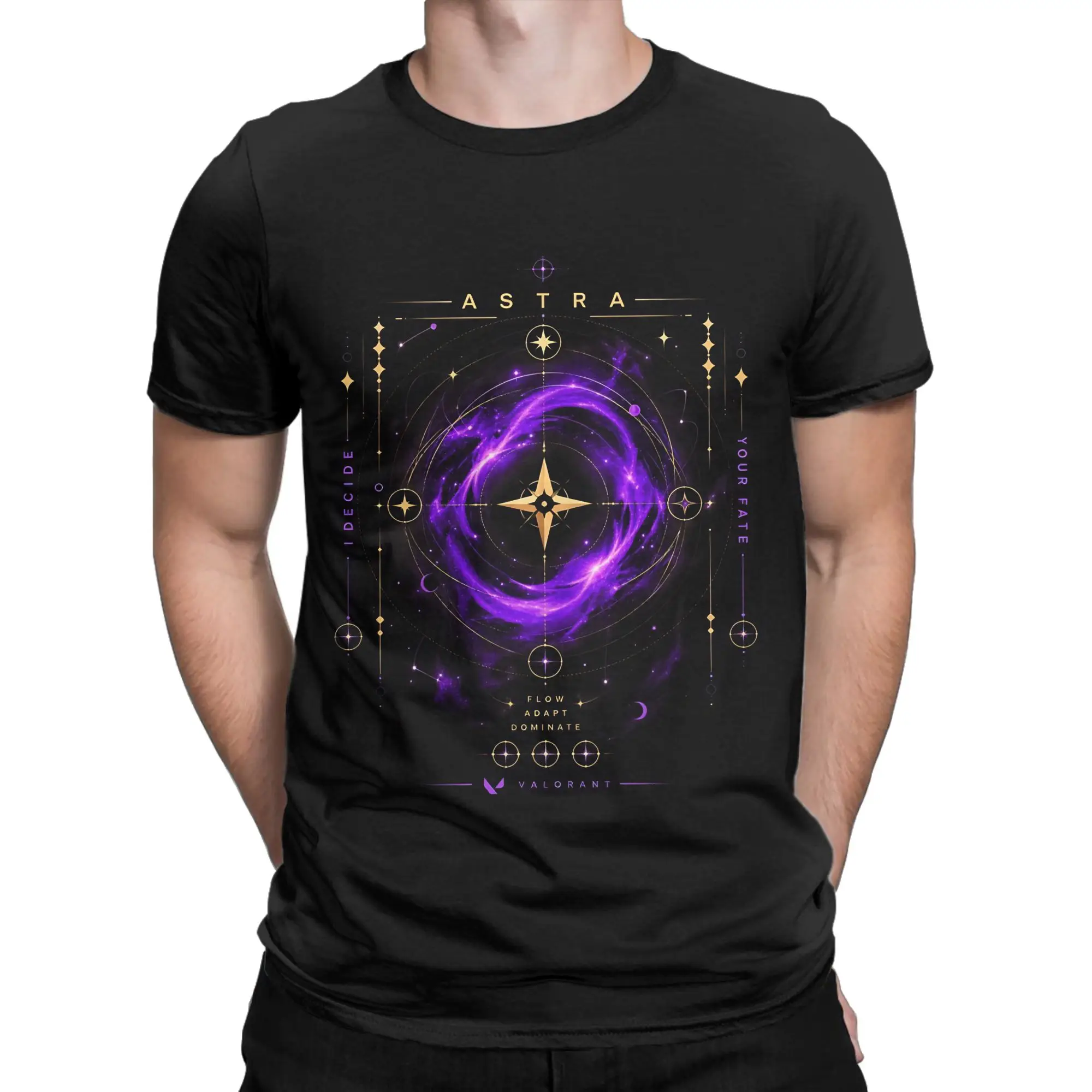 Sci Fi Tactical Agent  Classic Valorant Funny 100% Cotton T-Shirt Tees Tops For Men