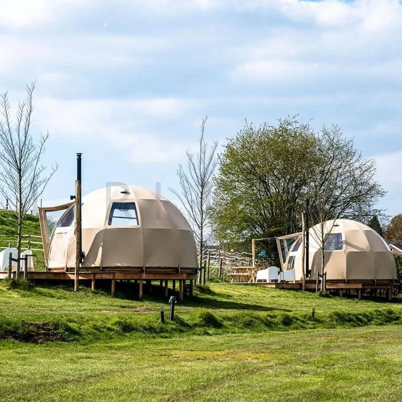 

Outdoor Luxury Wooden Frame Panorama Resort Glamping Hotel Dome Tent in the Netherlands