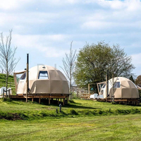 Outdoor Luxury Wooden Frame Panorama Resort Glamping Hotel Dome Tent in the Netherlands