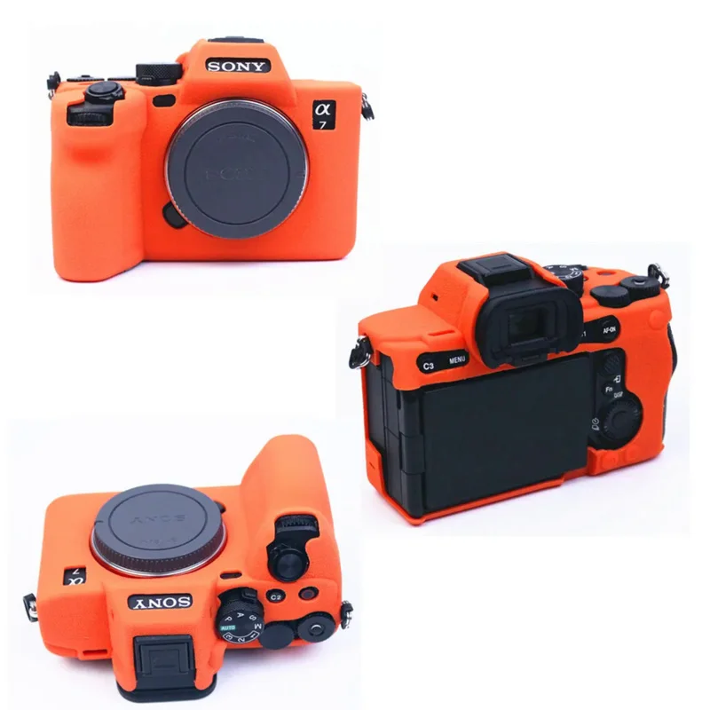 For Sony A7IV A7 IV Digital Cameras A7M4 Anti-skid Texture Design Silicone DSLR Camera Body Case Protective Skin Cover Bag