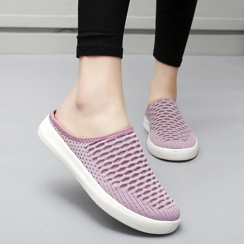 Schuhe für Damen, Hausschuhe, Sandalen, Sommer-Strand-Hausschuhe, atmungsaktive flache Schuhe für Damen, Zapatos Mujer, Hausschuhe für Zuhause, Größe 35–42