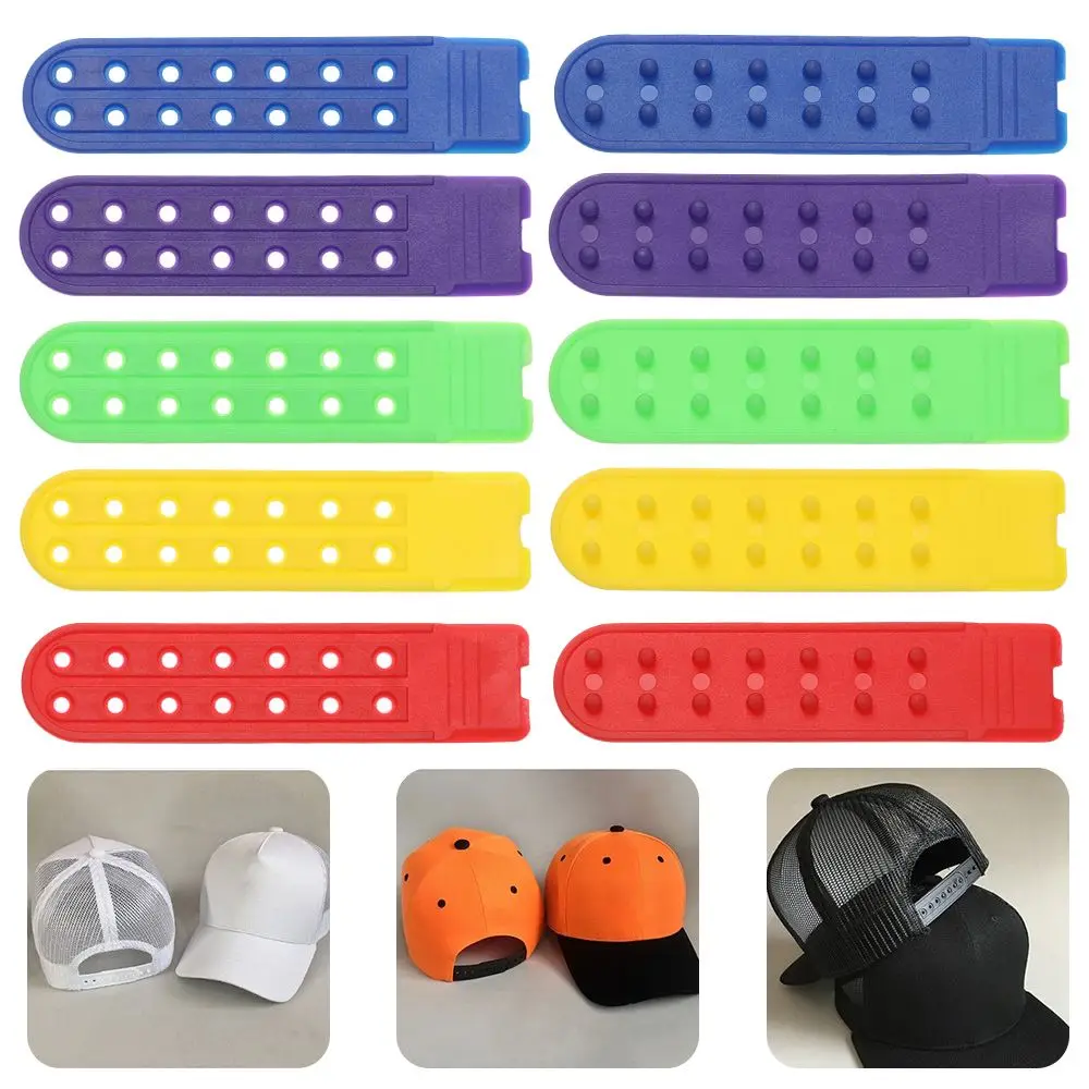 

POM Material Baseball Cap Clip 14 Holes Snapback Strap Replacement Straps Buckle Hats Repair Fasteners Strap Snapback Extender