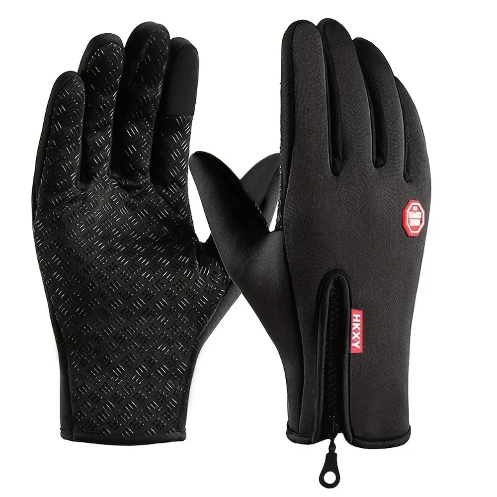 New model Men and Women Autumn Winter Outdoor Cycling Gloves, Fashionable Warm Anti-slip Cold-proof Waterproof Bicycle Gloves