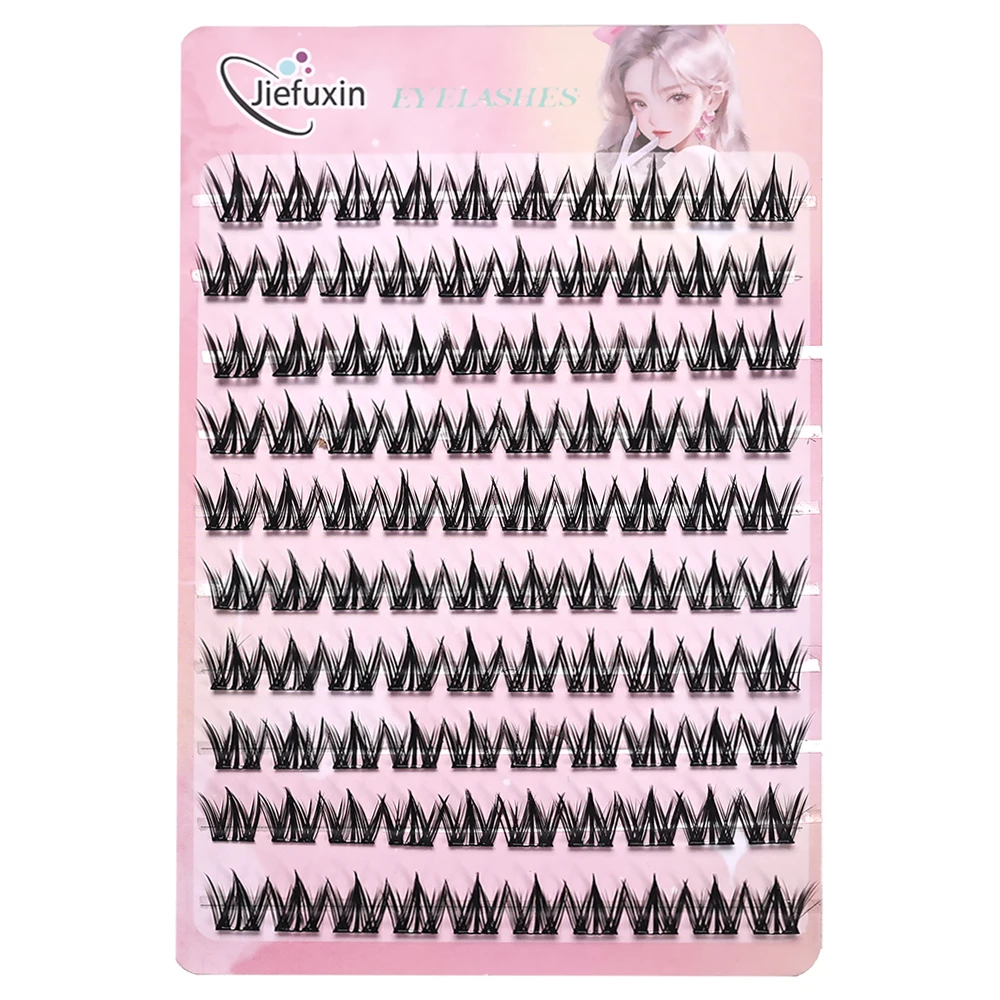 Wimperncluster ohne Kleber: Sonnenblumen-Design, Fuchsauge und Hundestil mit Ahornblatt, 3-stufiges Auftragen, natürliche Manga-Wimpern für Anfänger – Detail 5