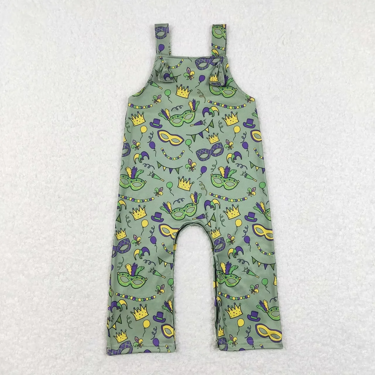 Wholesale Baby Boy Mardi Gras Sleeveless Romper Toddler Clothing Newborn Kids Coverall Bodysuit Jumpsuit