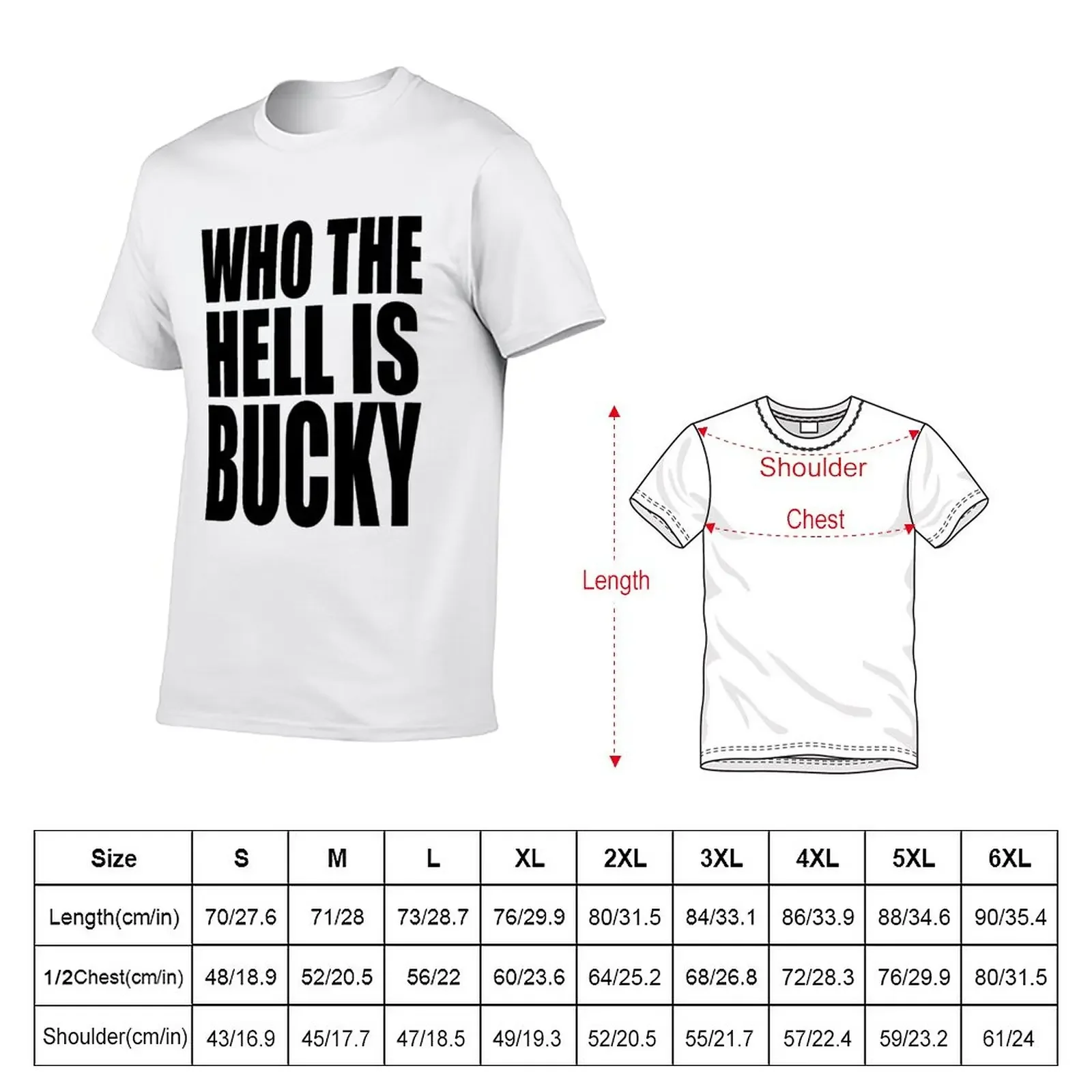 Who The Hell Is Bucky? T-Shirt quick-drying blacks Blouse mens t shirts pack