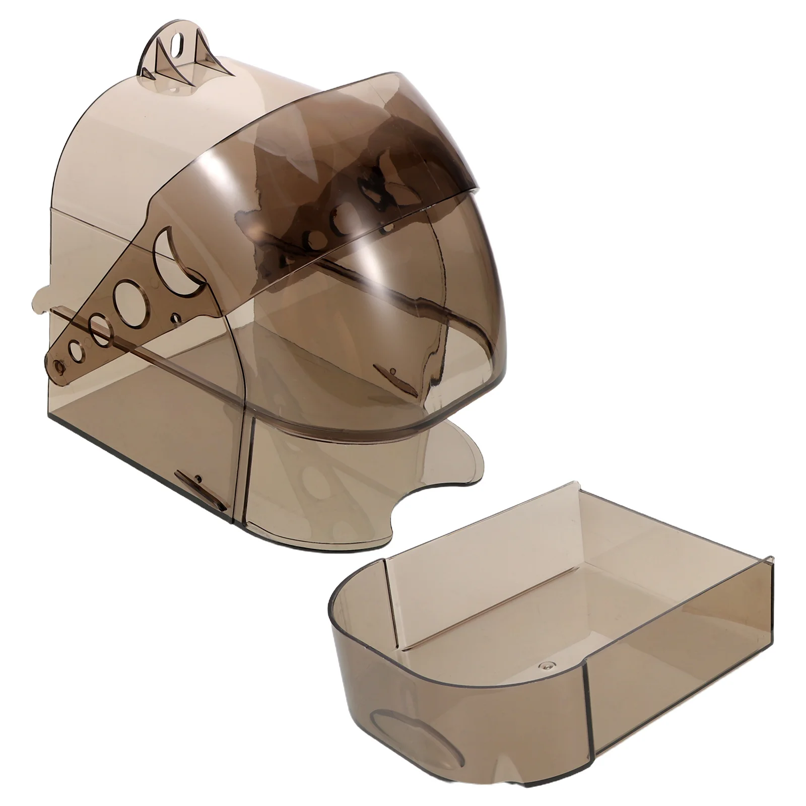 

Bird Bath for Cage Transparent Plastic Parrot Shower Tub Drawer Hanging Bathtub Cockatiel Parakeet Budgie Cage Bathing Accessory