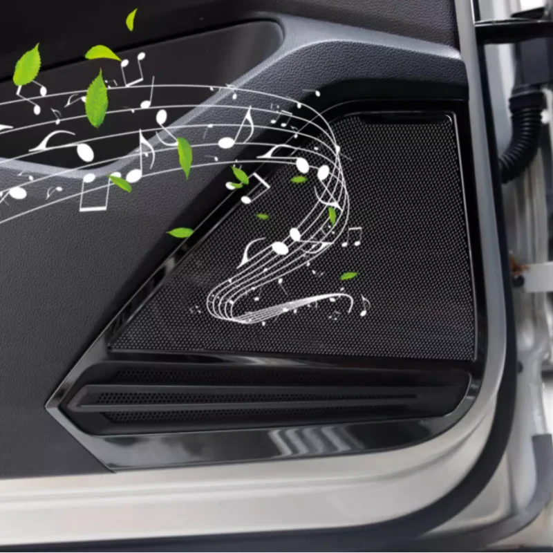 For Volkswagen Tiguan MK2 2017 - 2022 Interior Accessories Door Speaker Audio Loudspeaker Decoration Cover Trim Car Styling