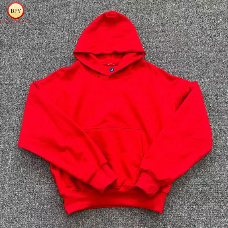 Heavy Kanye Simple Thick Double Solid Colours Mens Womens Hoodie YZY Cotton Fashion High Street Warm Hooded Sweatshirt Coats