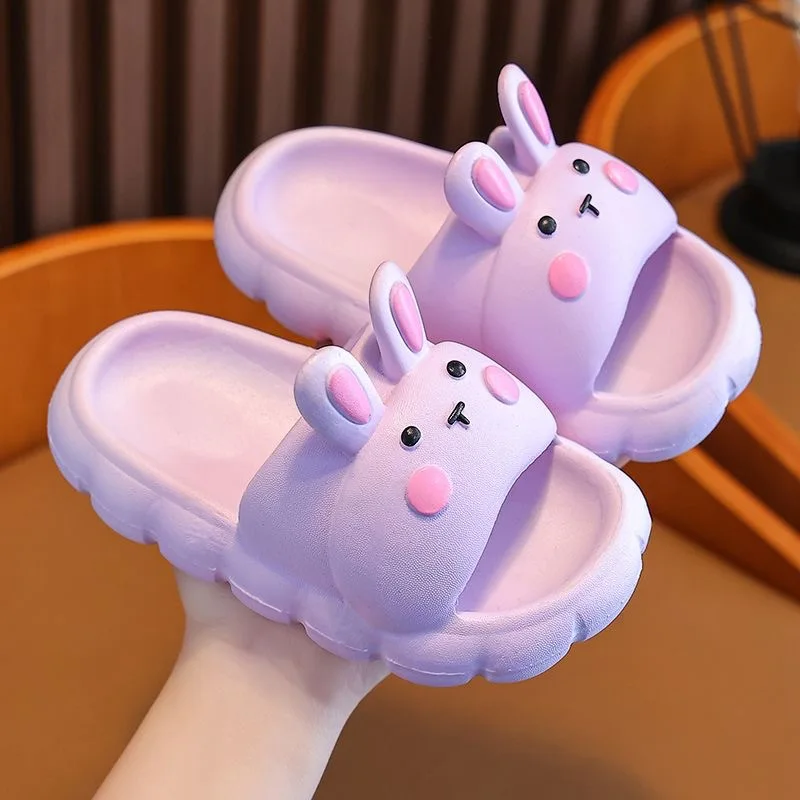 Children's Summer Shoes Boys Girls Slippers Cartoon Cute Rabbit Slippers Baby Indoor Shower Slippers Outdoor Kids Casual Sandals