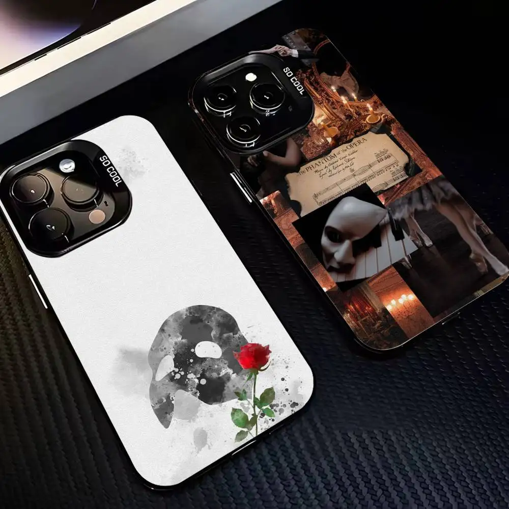 

T-The P-Phantom of the Opera Phone Case For iPhone17,16,15,14,13,12,11,Pro,MAX Gray Matte Silicone Black Cover