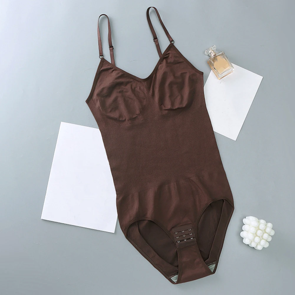 

Slimming Body Shaper Top Women Bodysuit Jumpsuit Body Suit Open Crotch Shapewear Smooth Out Figure Brown/Black/Skin Color