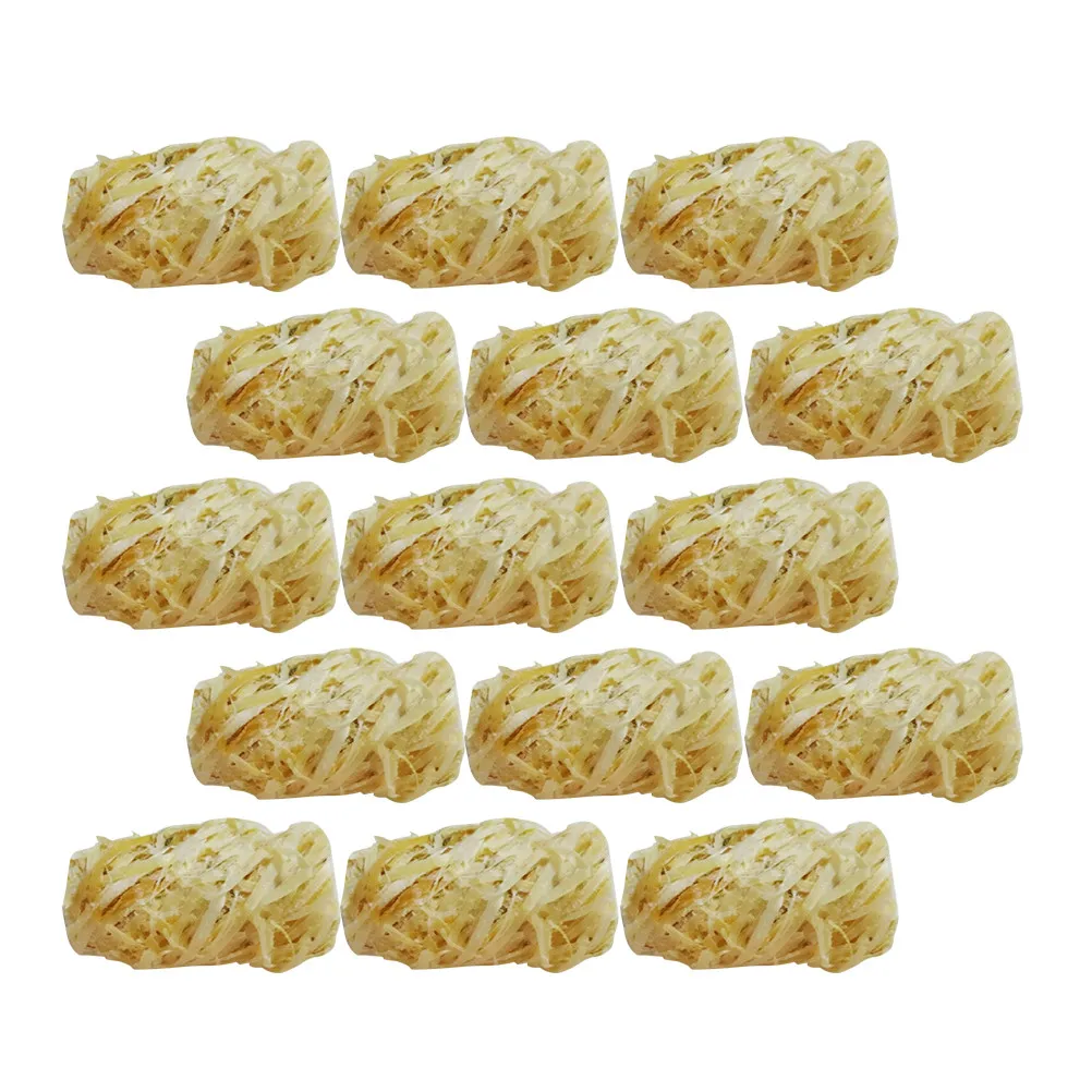 50Pcs Natural Wood Firelighters Biodegradable Quick Ignition Fire Starters for Camping Barbecue Grill Stove Outdoor Survival