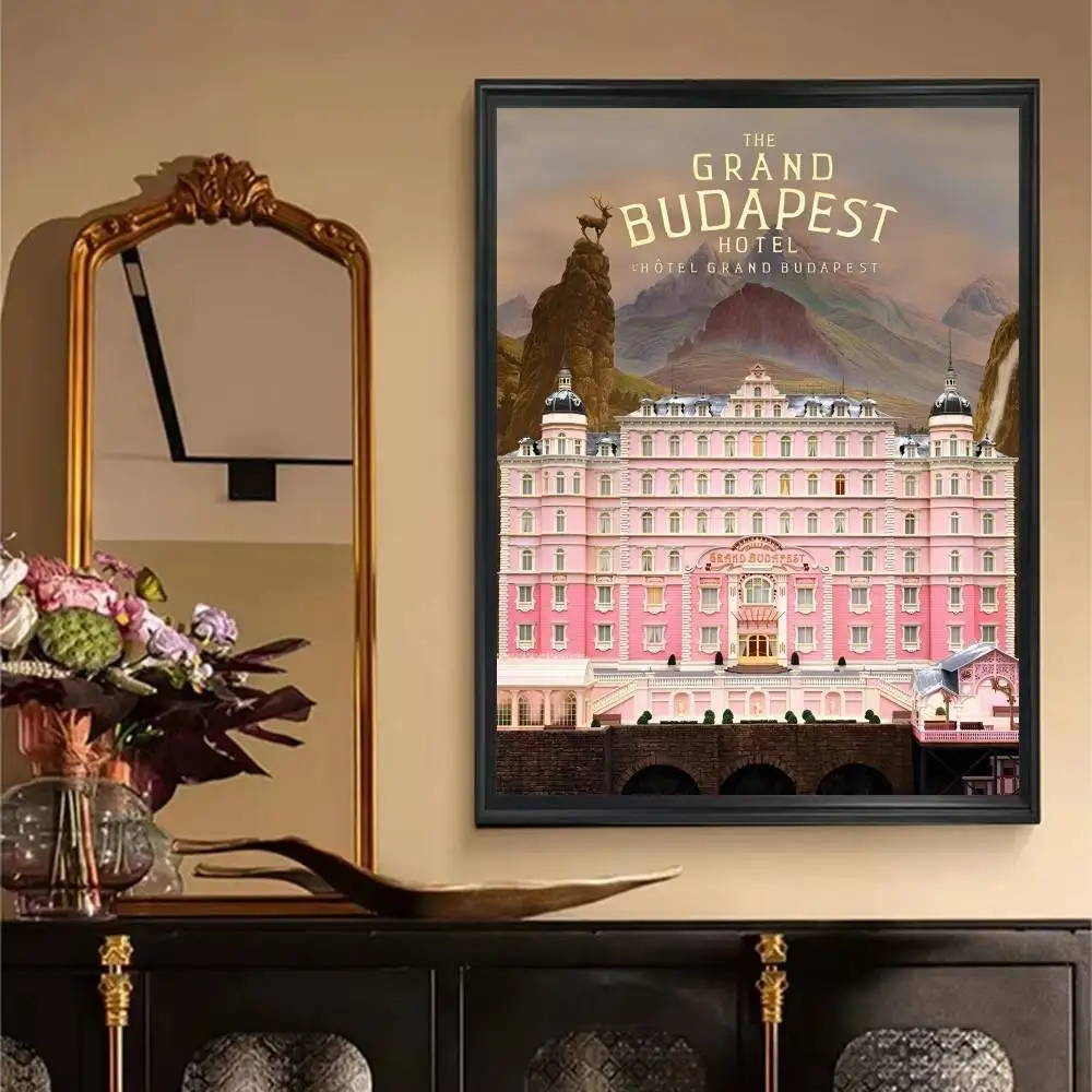 1 قطعة فندق جراند بودابست ملصق ذاتي اللصق فني مقاوم للماء ورقة ملصق مقهى بار غرفة جدار ديكور #6