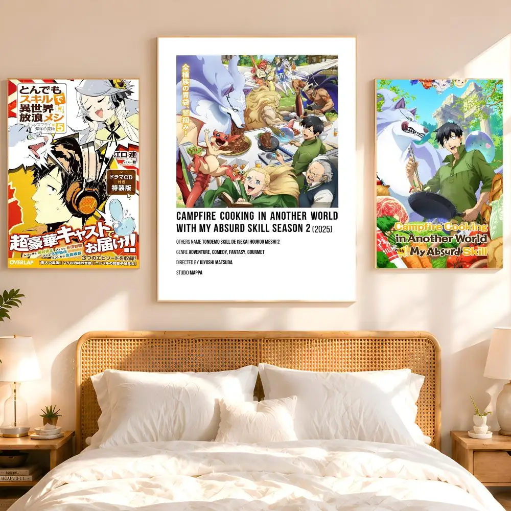 Campfire Cooking In Another World With My Absurd Skill Poster 1PC HD Matte Peel And Stick Wall Decor Bedroom Living Room Dorm