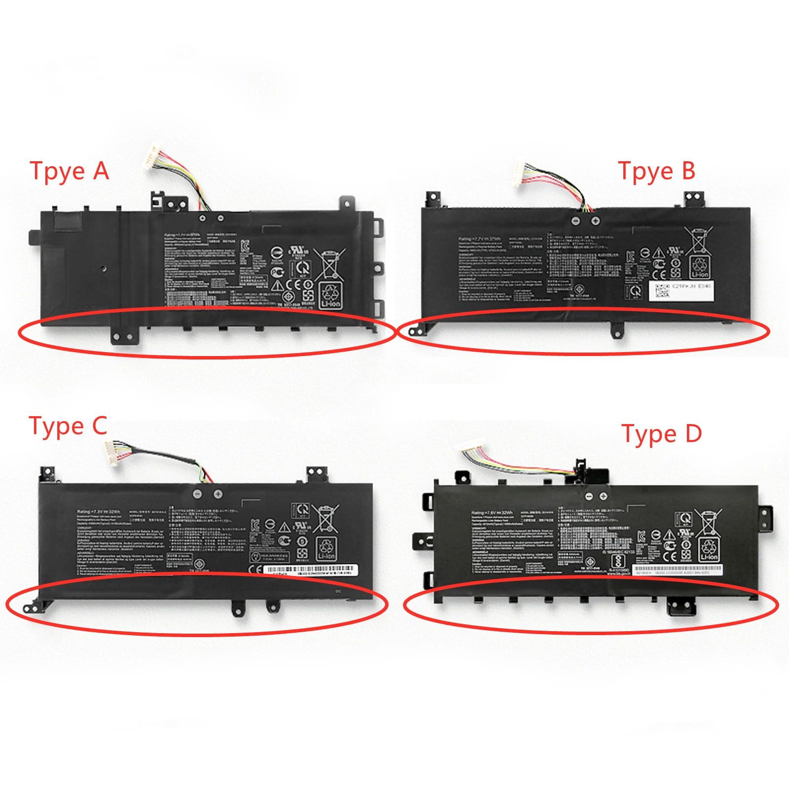 

New C21N1818 B21N1818 Laptop Battery For Asus VivoBook Pro 14 15 X412 A412 X512 X712 A409 X509 F409 F509 V4000F V5000F U4100