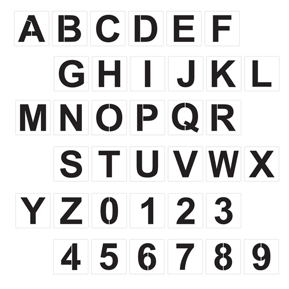 

DIY Painting Templates Large Alphabet Stencils Crafts Safe Eco Friendly Letters Numbers Words Wall Decoration Door Panels Molds