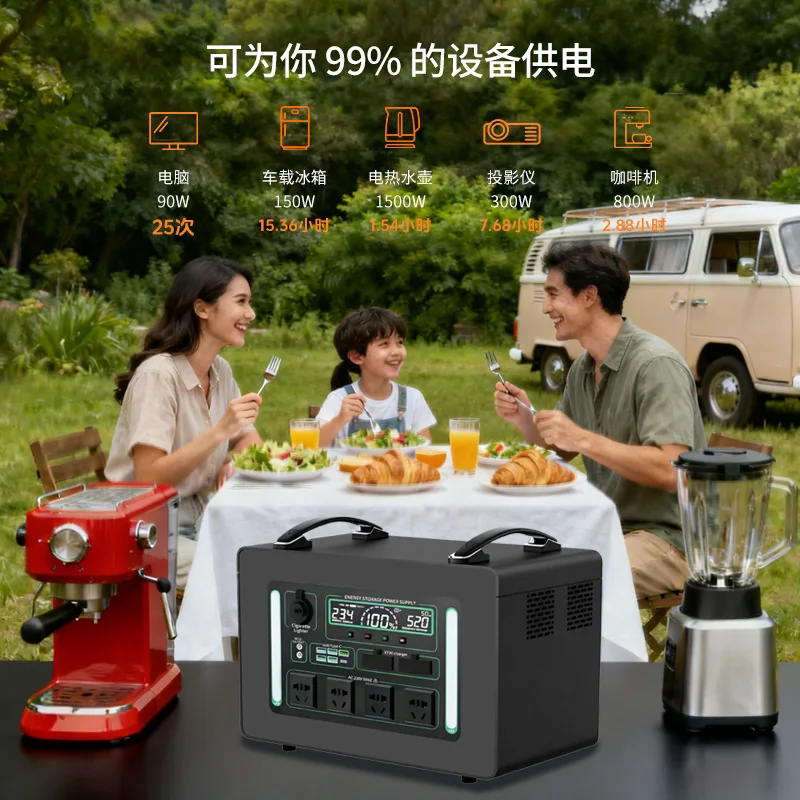 Mobile Energy Storage Power Supply Home Emergency Lighting 2500W Outdoor Lighting Camping Portable Mobile Power Supply 220V