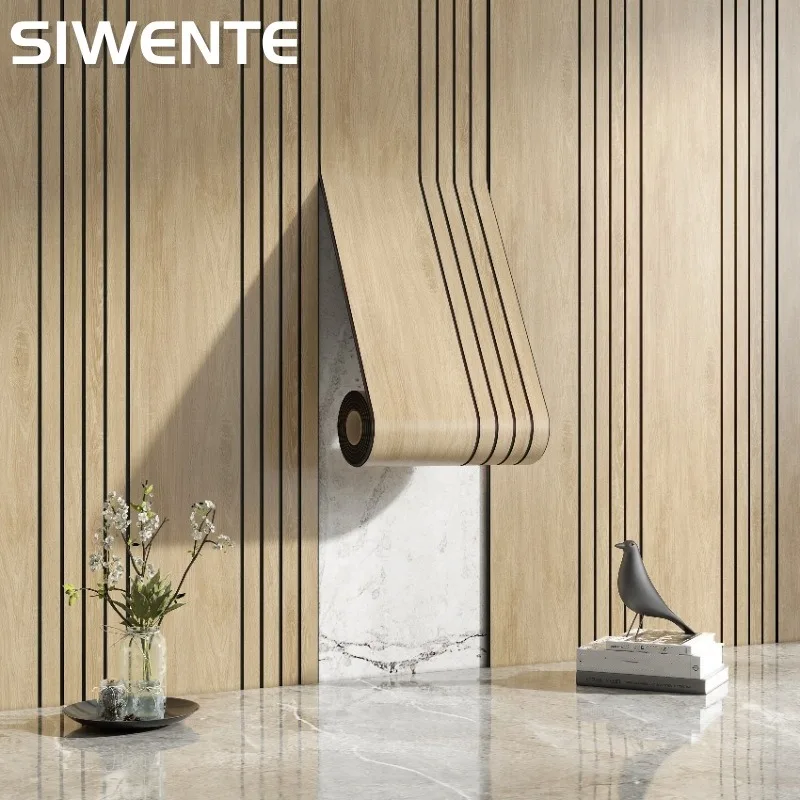 

Thickened Roll 3D Stereo Grille Wood Wall Panel Self-Adhesive Wallpaper Decoration Living Room Bedroomm Background Wall Sticker