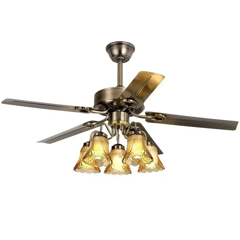 Luxury modern chandelier outdoor silent ceiling fan with light