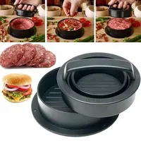 New Hamburger Press Patty Maker Burger Press 3 in 1 Non-Stick Meat Beef Veggie Hamburger Mold Kitchen Gadgets To Make Patty