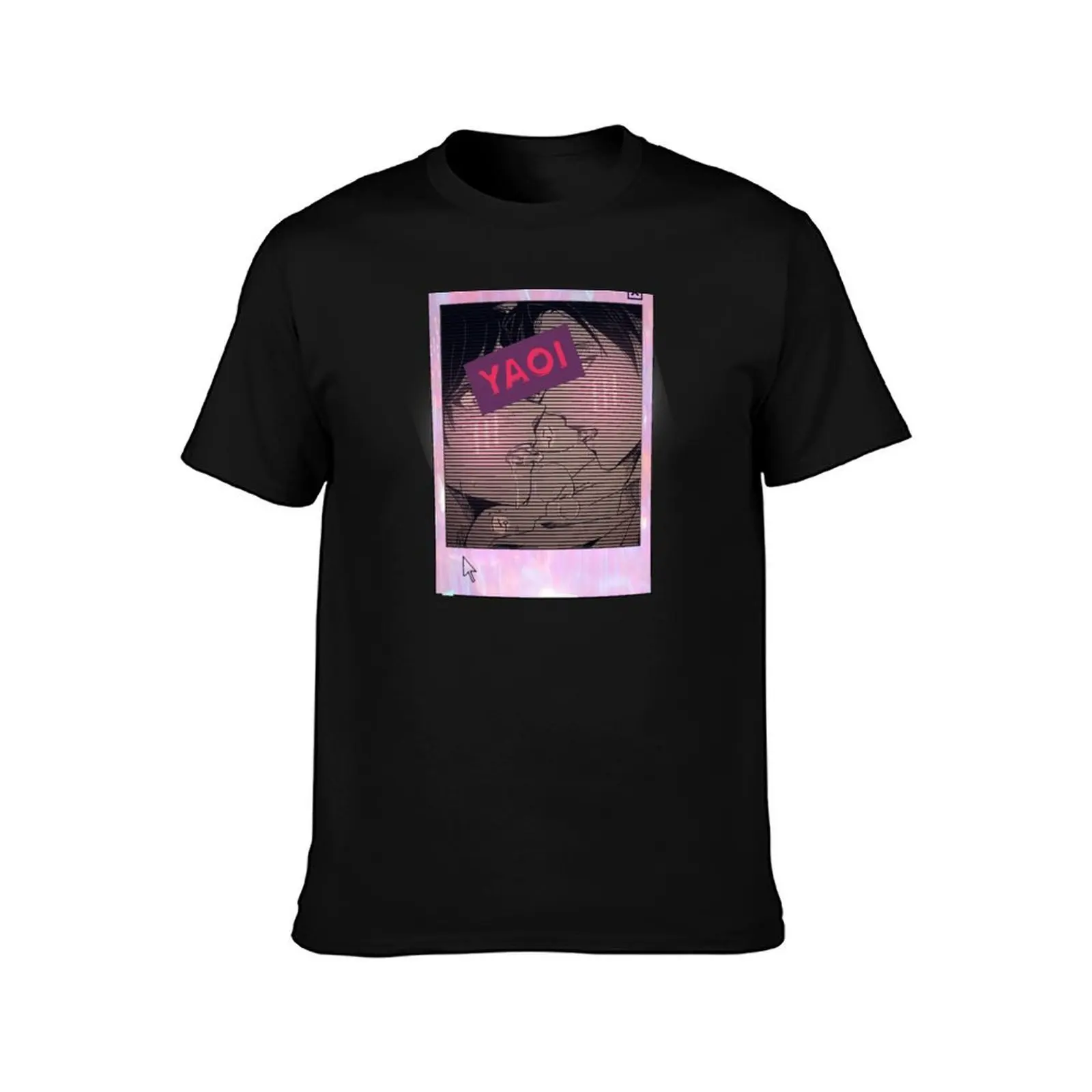 YAOI AHEGAO BOY SLOPPY KISS EDIT T-Shirt Summer Casual Cotton Tee Oversized Streetwear Tops Vintage Graphic Print