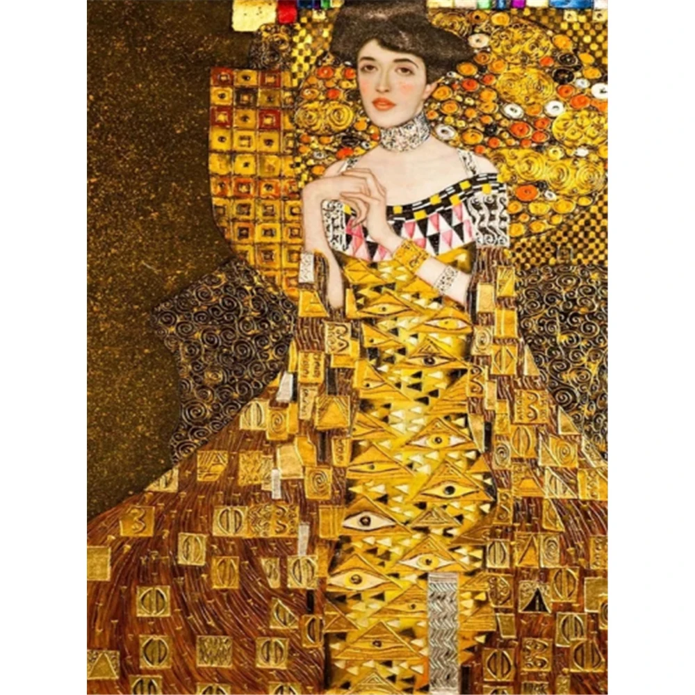 Klimt DIY haft krzyżykowy 11CT zestawy rękodzieło zestaw do robótek ręcznych drukowane płótno bawełniane nici dekoracja wnętrz gorący bubel pokój