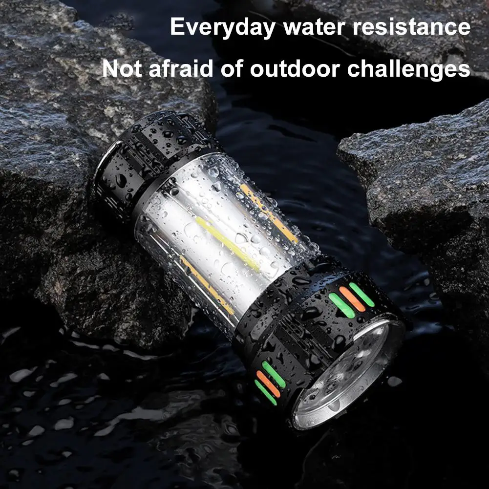 المحمولة طوي LED الشمسية فانوس التخييم COB لمبة مع ستبليس يعتم للتخييم في الهواء الطلق #5