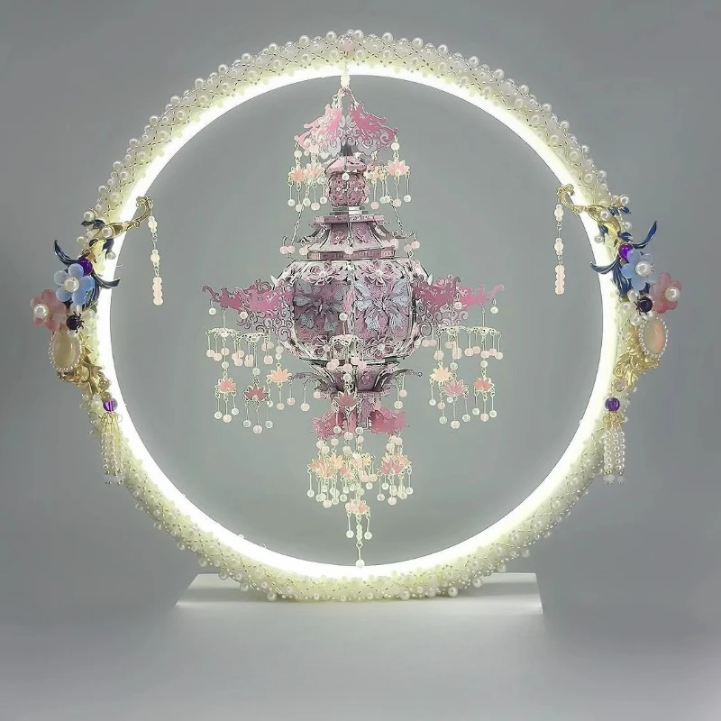 

Цветочная лампа Fendai 3d трехмерная головоломка металлическая модель ручной сборки