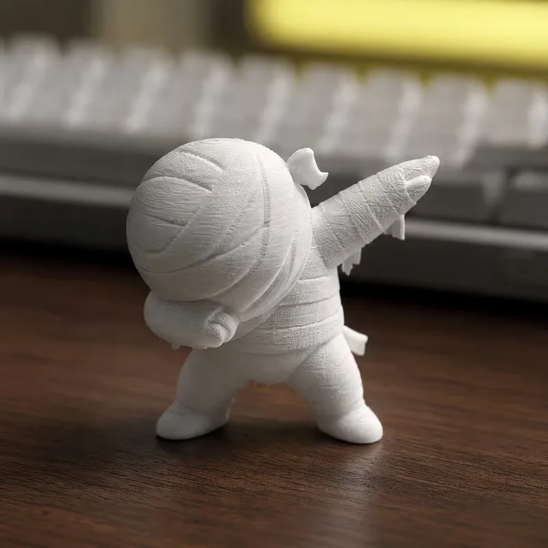 3D Printed Dab Dance Mummy Figurine 6cm Cute Cartoon Mini Statue Desk Decoration Collectible Toy Gift for Halloween and Party