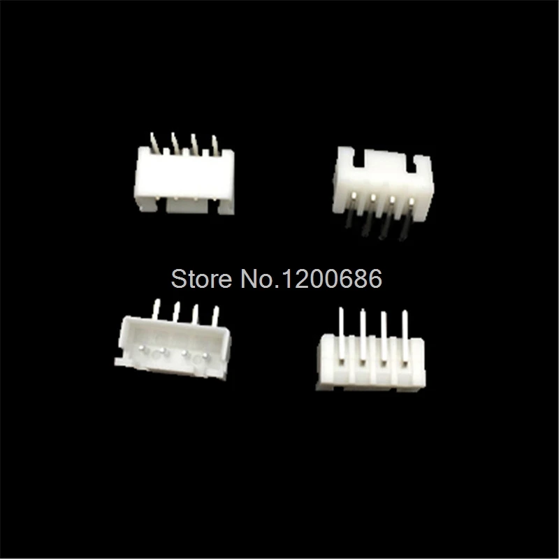 

100 piece XH 2.54 4-Pin Connector Right angle socket plug Male connector