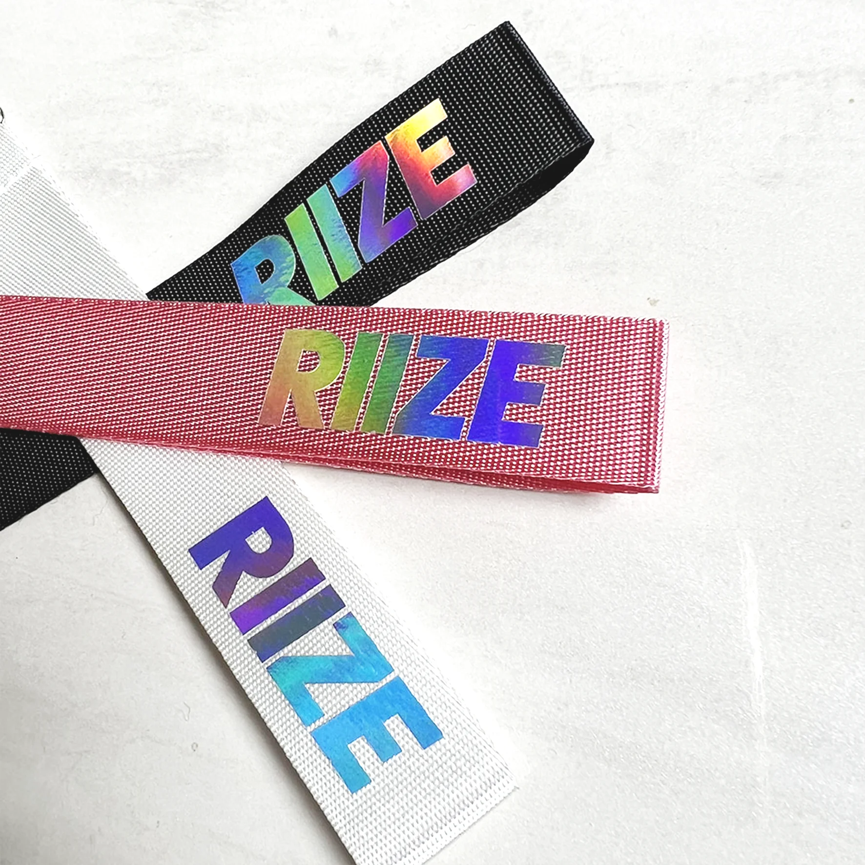 KPOP RIIZE Laser Phone Strap Get A Guitar Black Rope Lettter Keyring WonBin SUNGCHAN Polyester Rope Bag Pendant For SOHEE Gifts