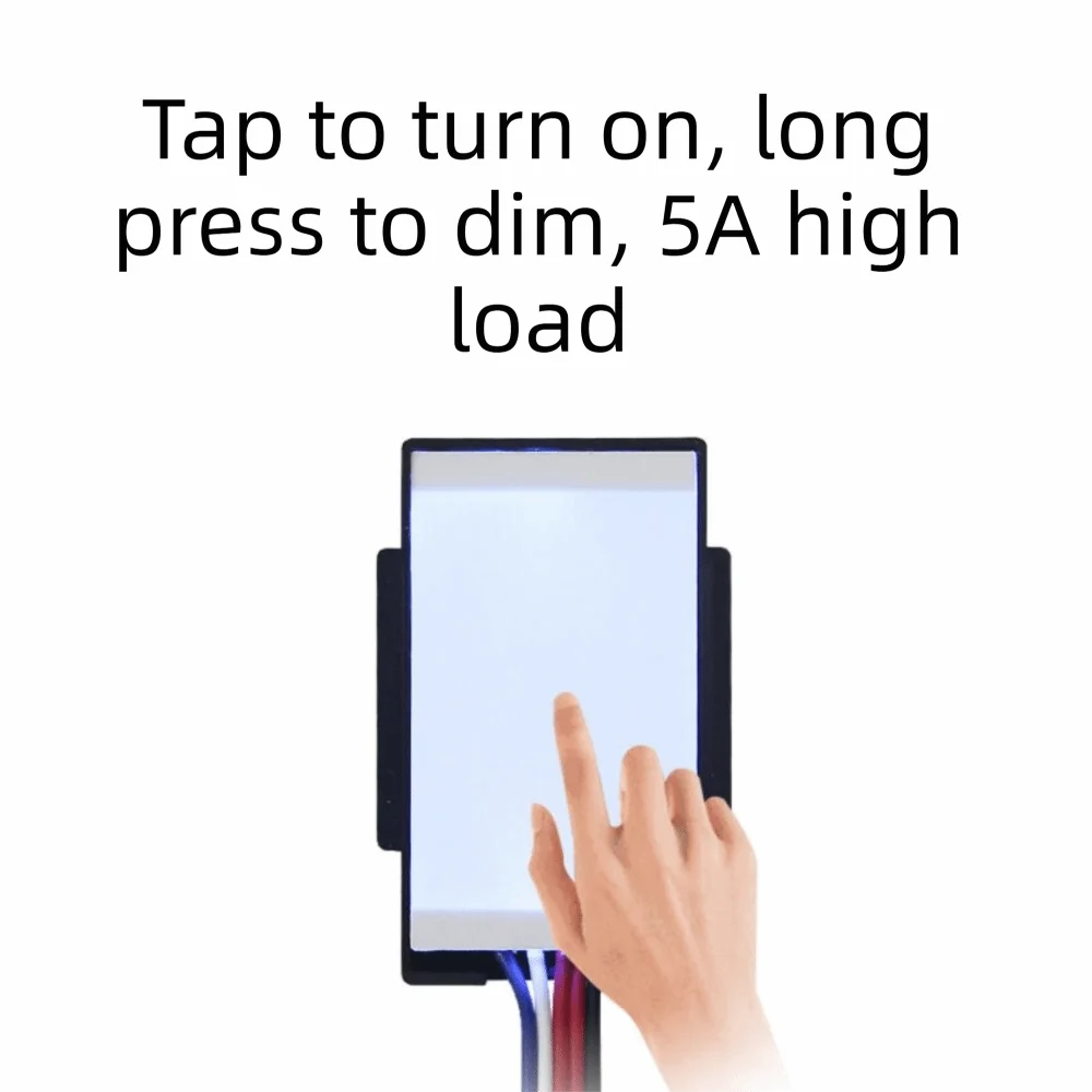 Smart 12V/24V Mirror Light Dimmer Dimmable Wall Mount Capacitive Touch Sensor 5A LED Dimmer Vanity Light