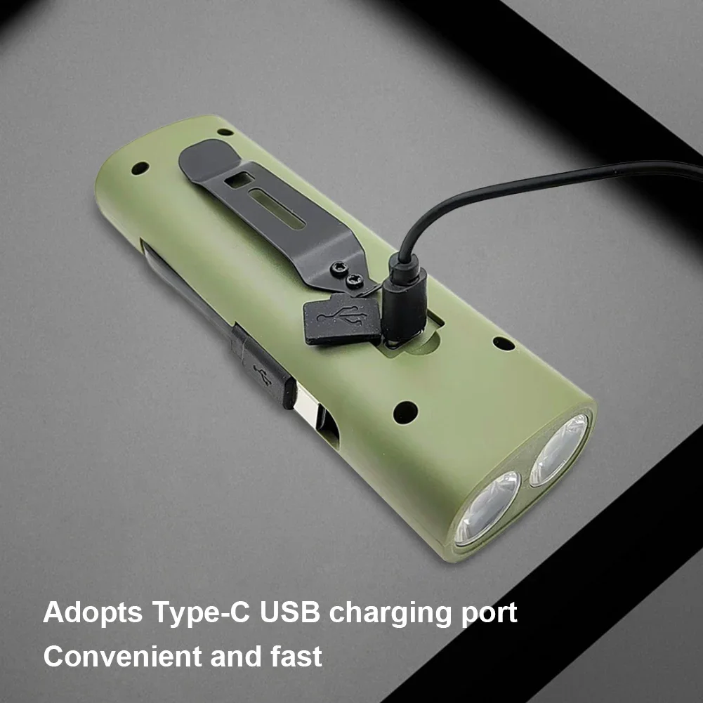 USB Rechargeable LED Flashlight with Power Display Super Bright Mini Portable Torch Built-in Battery Portable Lighting