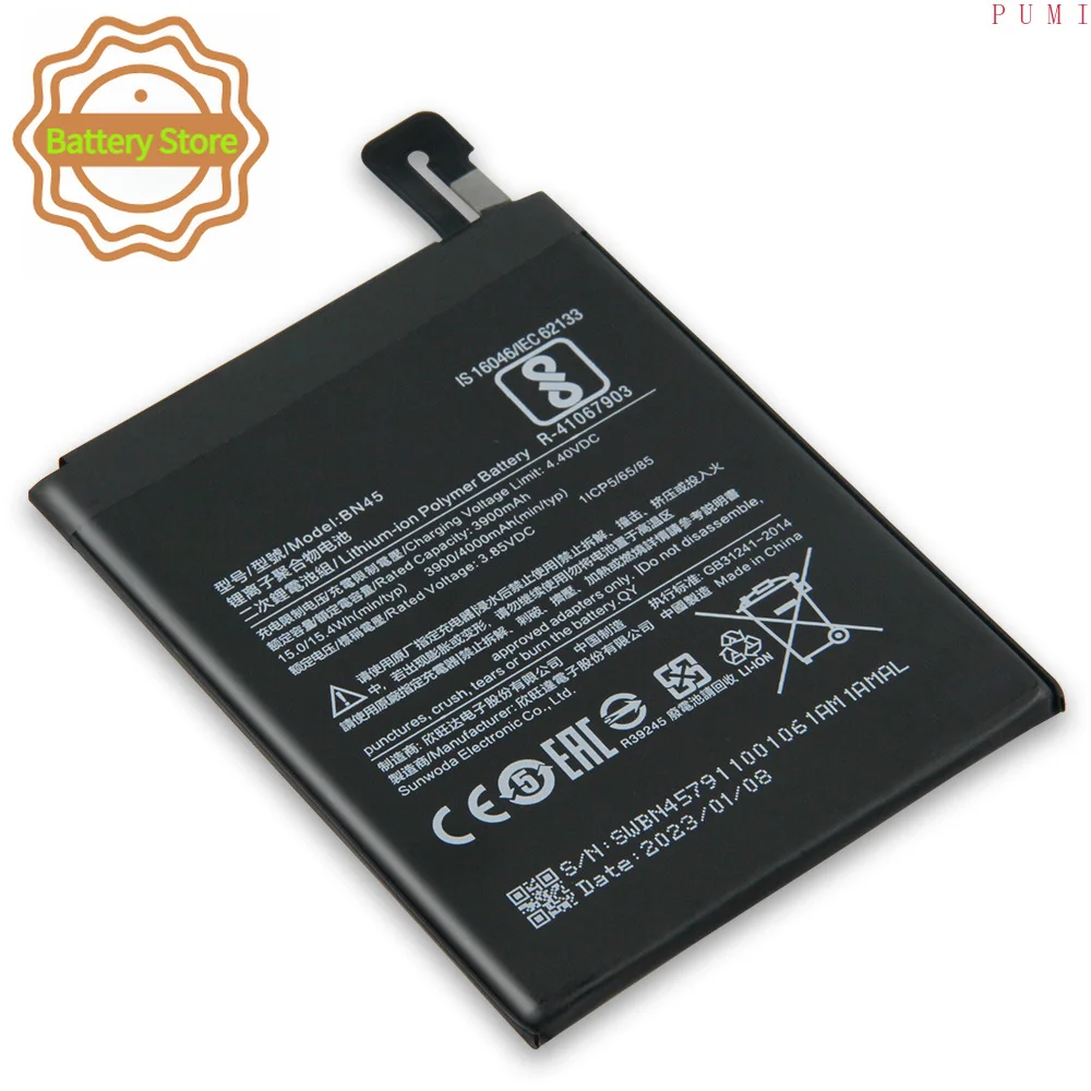 Production in 2024 Phone Battery BN45 4000mAh For Xiaomi Note5 Redmi Note 5 Redrice Note5 Replacement Battery With Tool