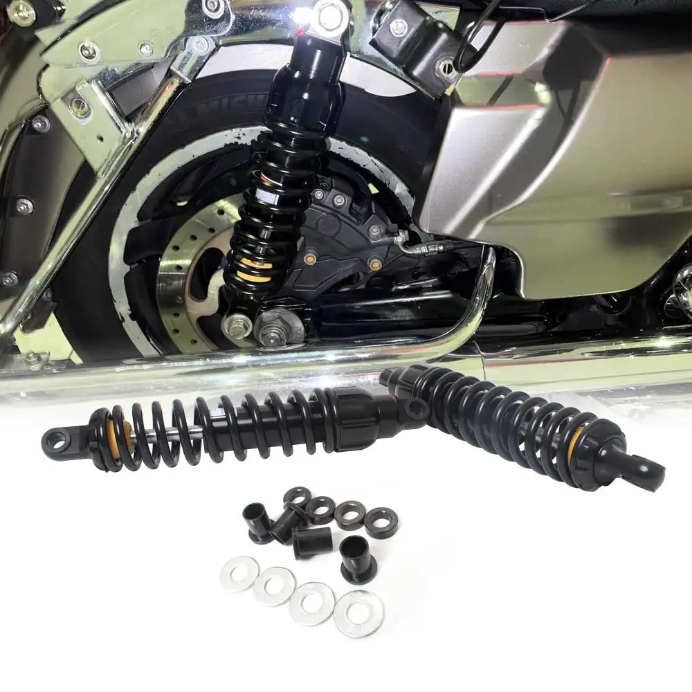1 Pair Rear Shock Absorber For Harley Dyna Road King Sportster Electra/Road/Street Glide V-Rod Night Rod Trike 1984-2023 343Mm
