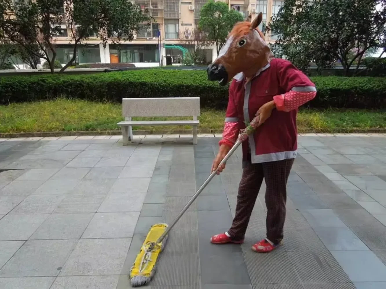 Halloween Animal Full Horse Head Mask Creepy Fur Mane Latex Realistic Crazy Rubber Super Creepy Helmet