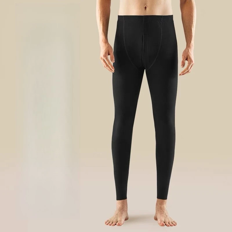 Men's Long Johns Thermal Underpants Leggings Wool Tight-Fitting Winter New Thick Thermal Cold-Proof Abrasive Youth Pants