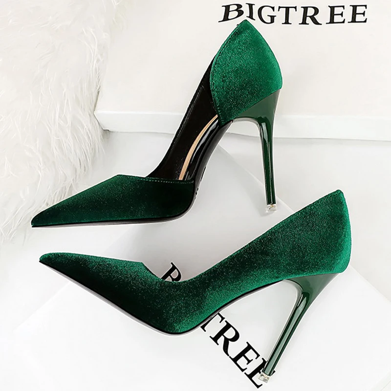 BIGTREE Shoes Purple Women Pumps Design Suede High Heels Sexy Party Shoes Stilettos Lady Heels Luxury Pumps Shoes Large Size 43