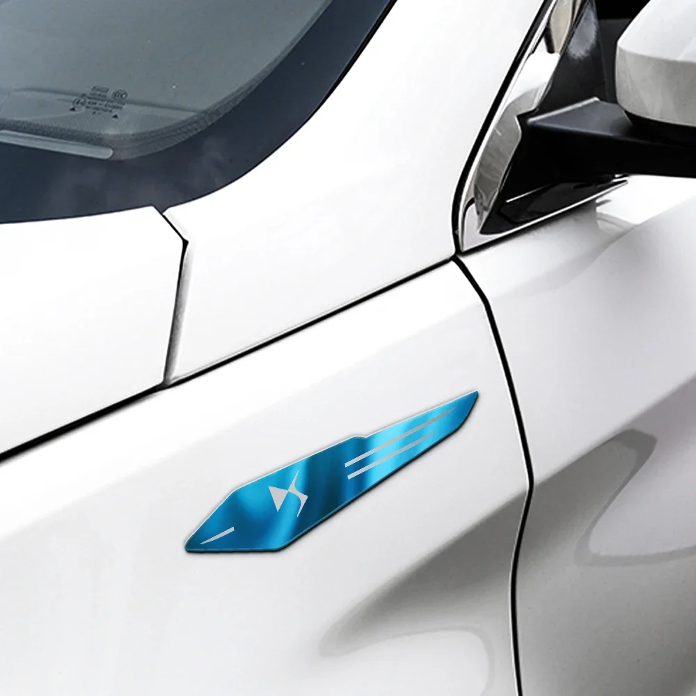 Car Sticker 2Pcs Car 3D Metal Side Wing Emblem Fender Sticker Accessories For Citroen C1 C2 Grand C4 Picasso C4L VTS C-ELYSEE DS - view 6