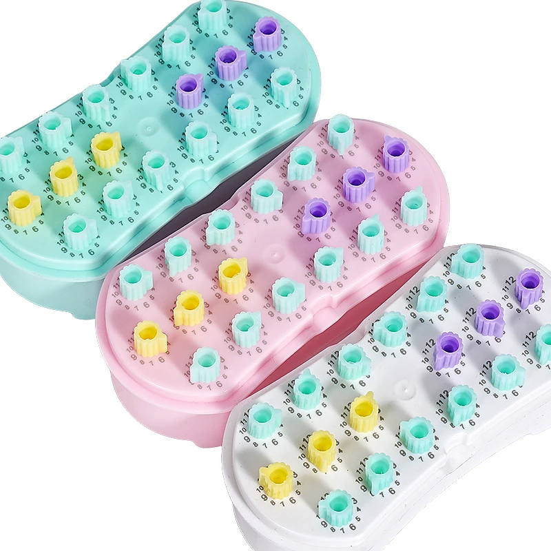 Dental Autoclavable Disinfection Record Times Endo Files Holder Box 18 Holes Sterilizing Rack Dentist Tool