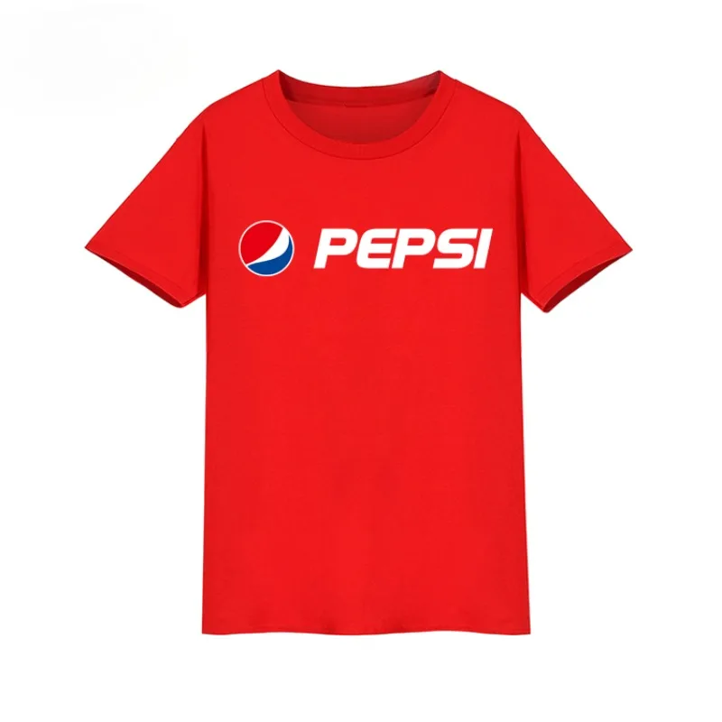 Pepsi Joint Commemorative T-shirt Short Sleeve Pepsi Men and Women Couples Loose Student Street Fashion T-shirt