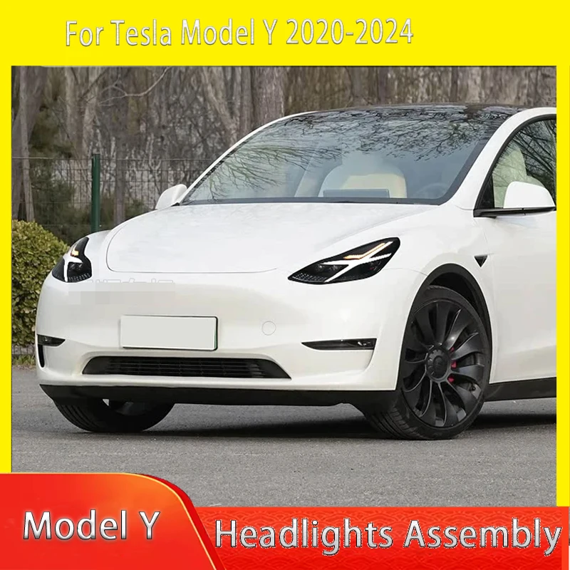 

Светодиодные фары для фар TES-LA Model 3/Y 2020 2021 2022 2023 2024 дневные ходовые огни и указатели поворота